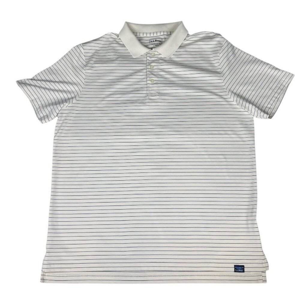 L.L. Bean Men's Traditional Fit Striped Polo Size Large Preppy Old Money Casual